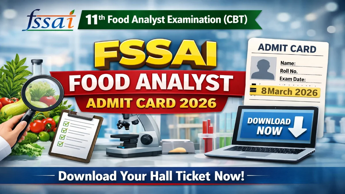 FSSAI Food Analyst Admit Card 2026 Out Download (Direct Link) 3 FSSAI Food Analyst Admit Card 2026