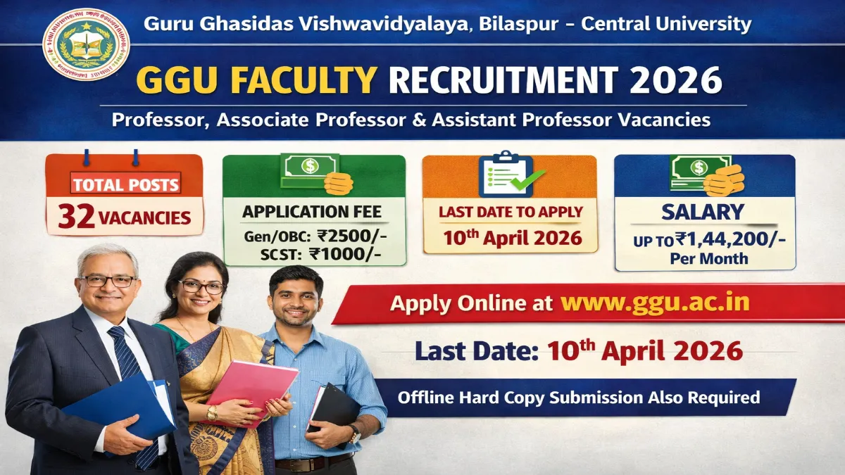 GGU Faculty Recruitment 2026