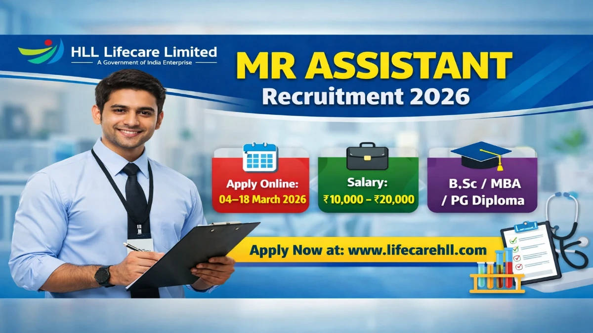 HLL MR ASSISTANT Recruitment 2026 – Online Form 3 HLL MR ASSISTANT Recruitment 2026