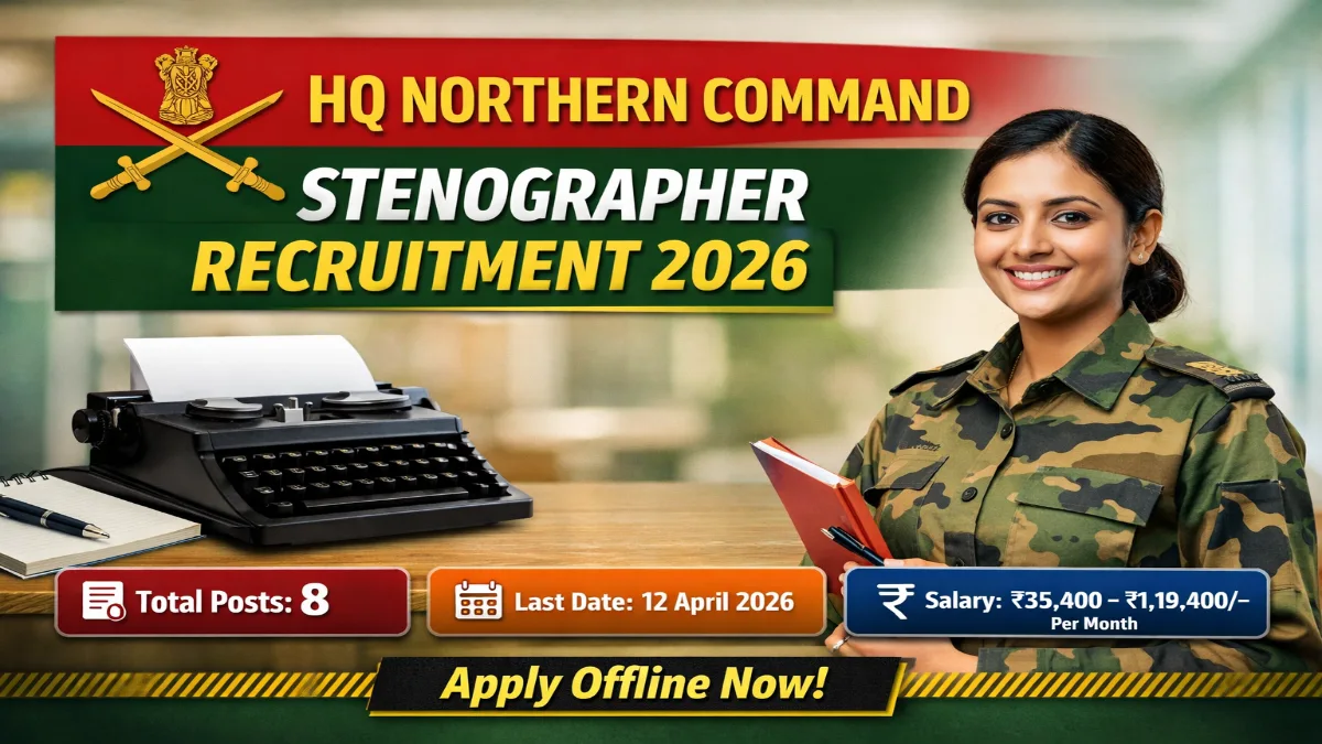 HQ Northern Command Vacancy 2026