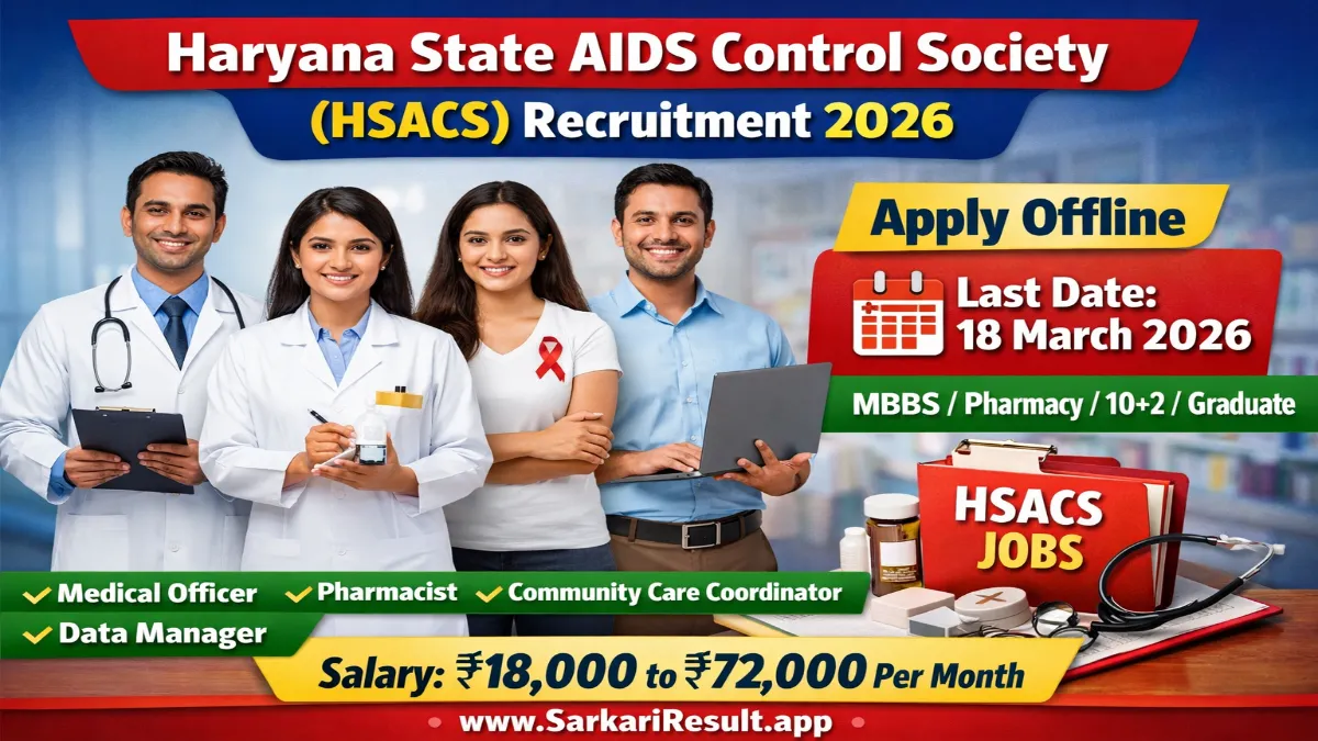 HSACS Recruitment 2026 – Apply Now Medical Officer, Pharmacist and More Posts 3 HSACS Recruitment 202