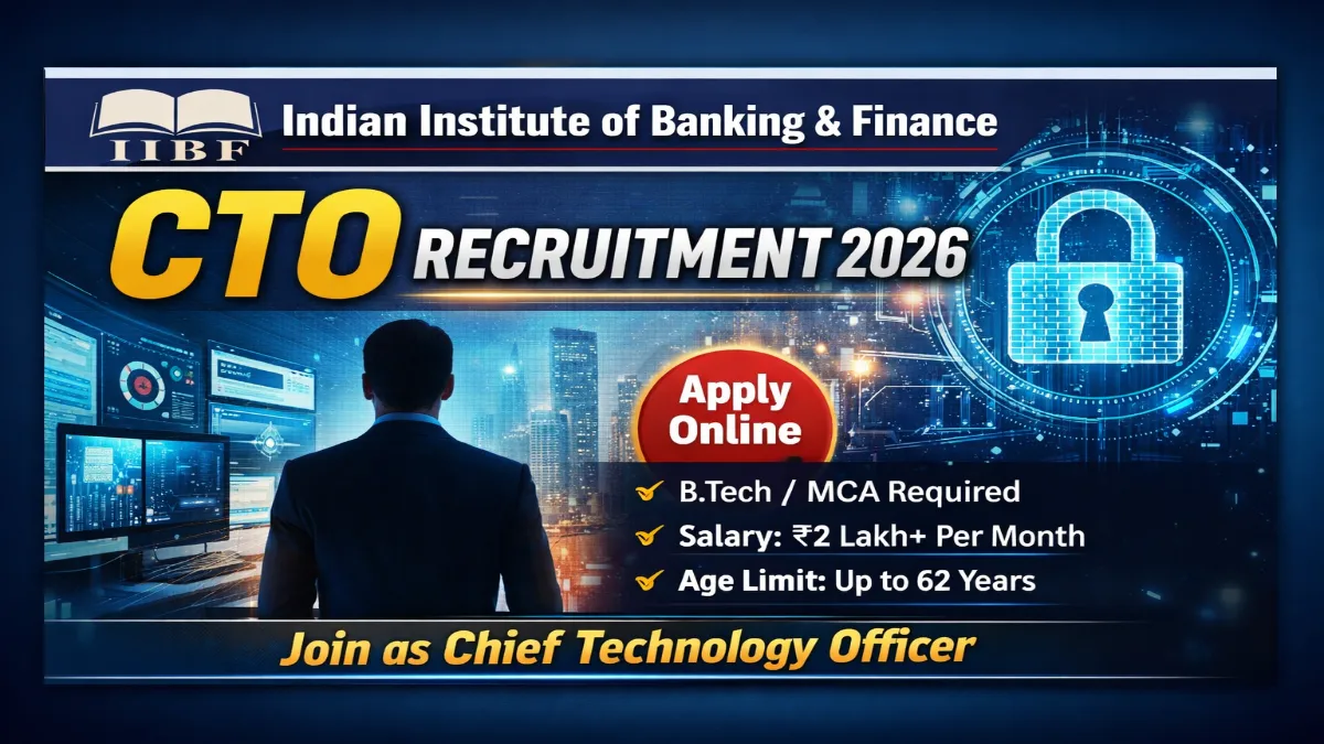 IIBF Chief Technology Officer Recruitment 2026