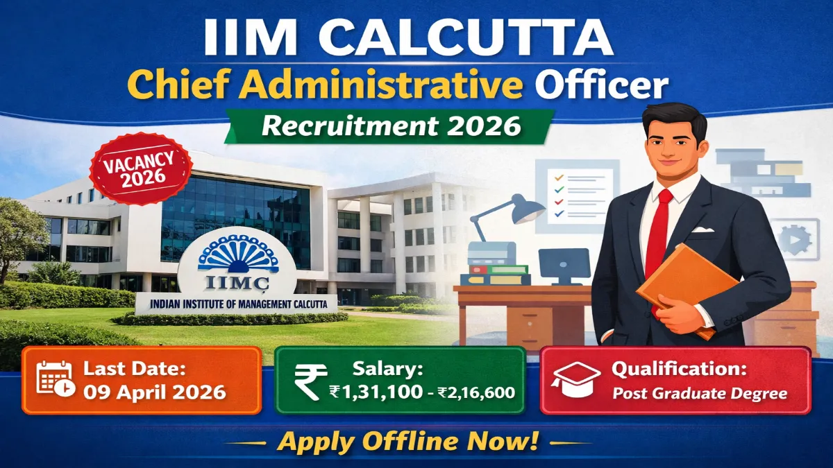 IIM Calcutta Chief Administrative Officer Recruitment 2026