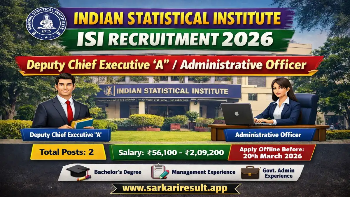 ISI Administrative Posts Recruitment