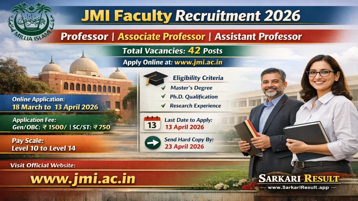 JMI Teaching Recruitment 2026