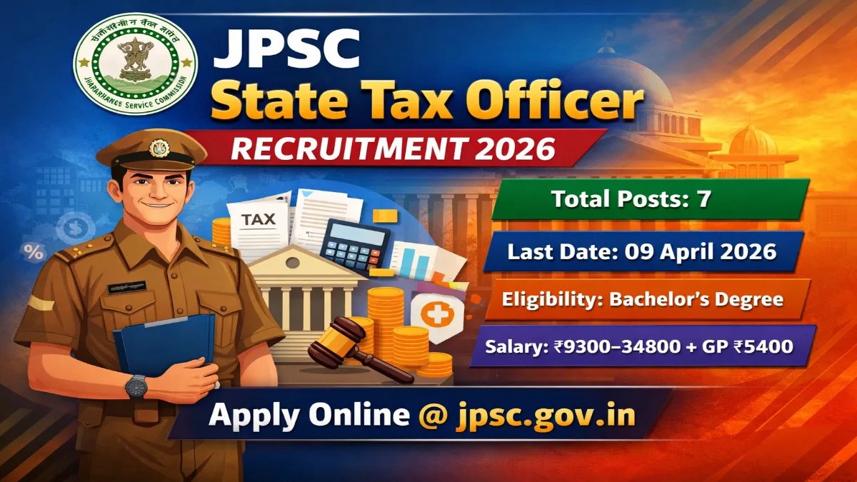 JPSC State Tax Officer Recruitment 2026