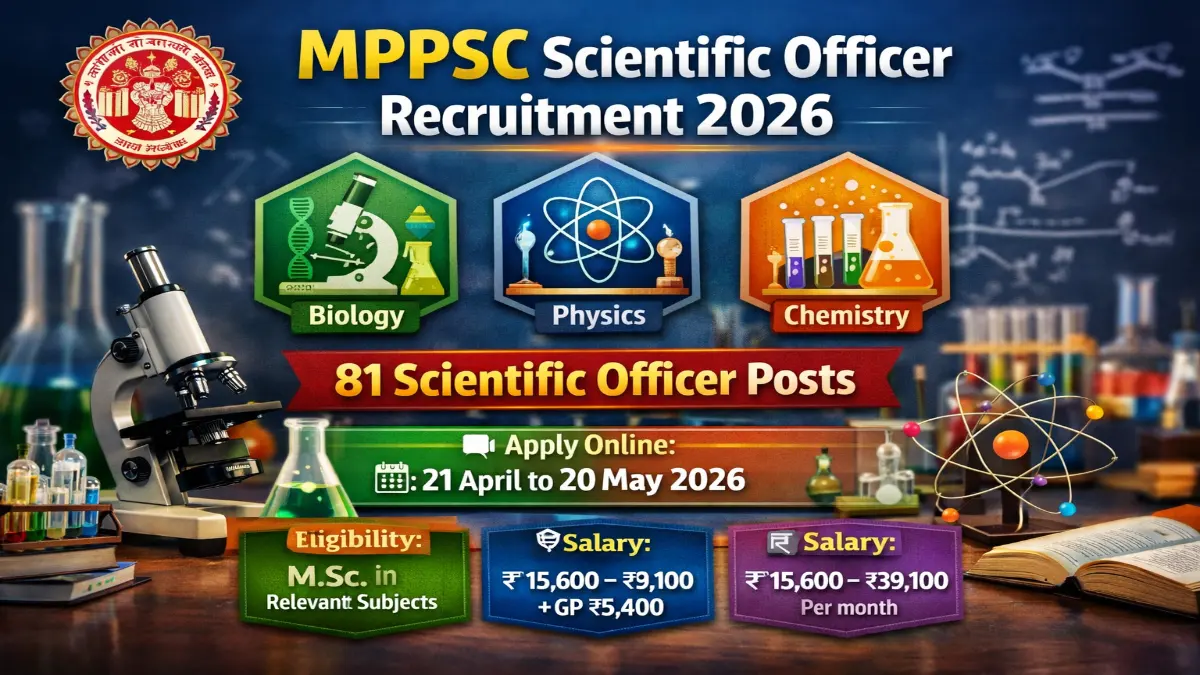 MPPSC Scientific Officer Recruitment 2026