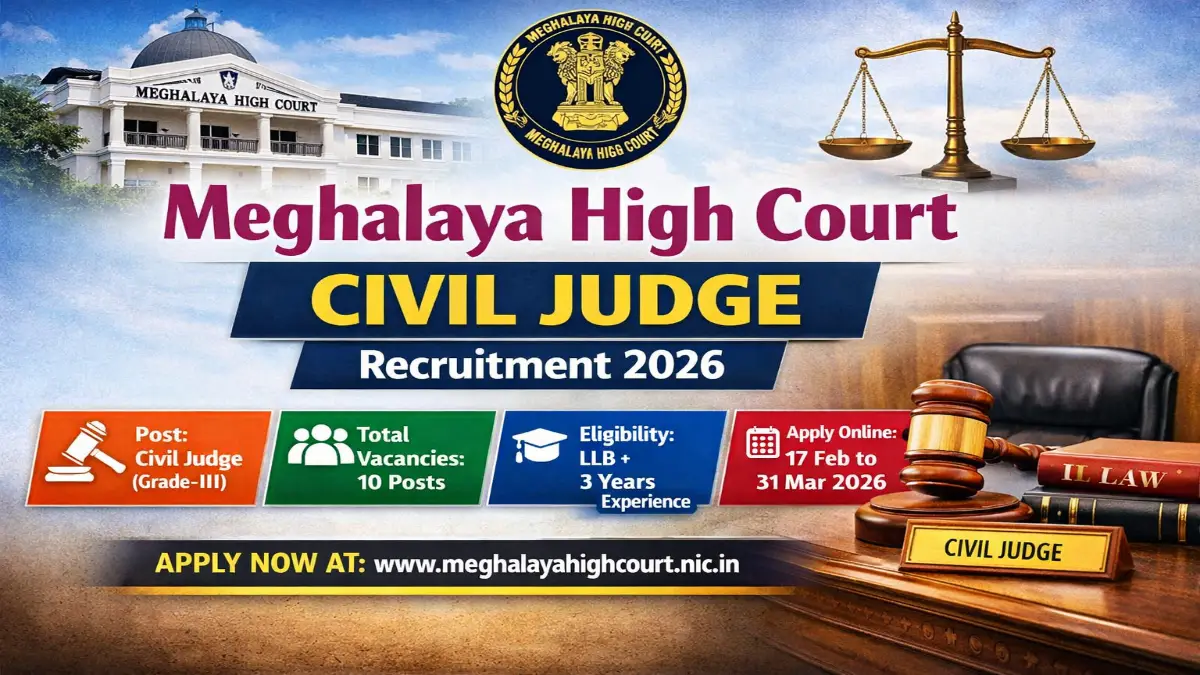 Meghalaya High Court Civil Judge Recruitment 2026