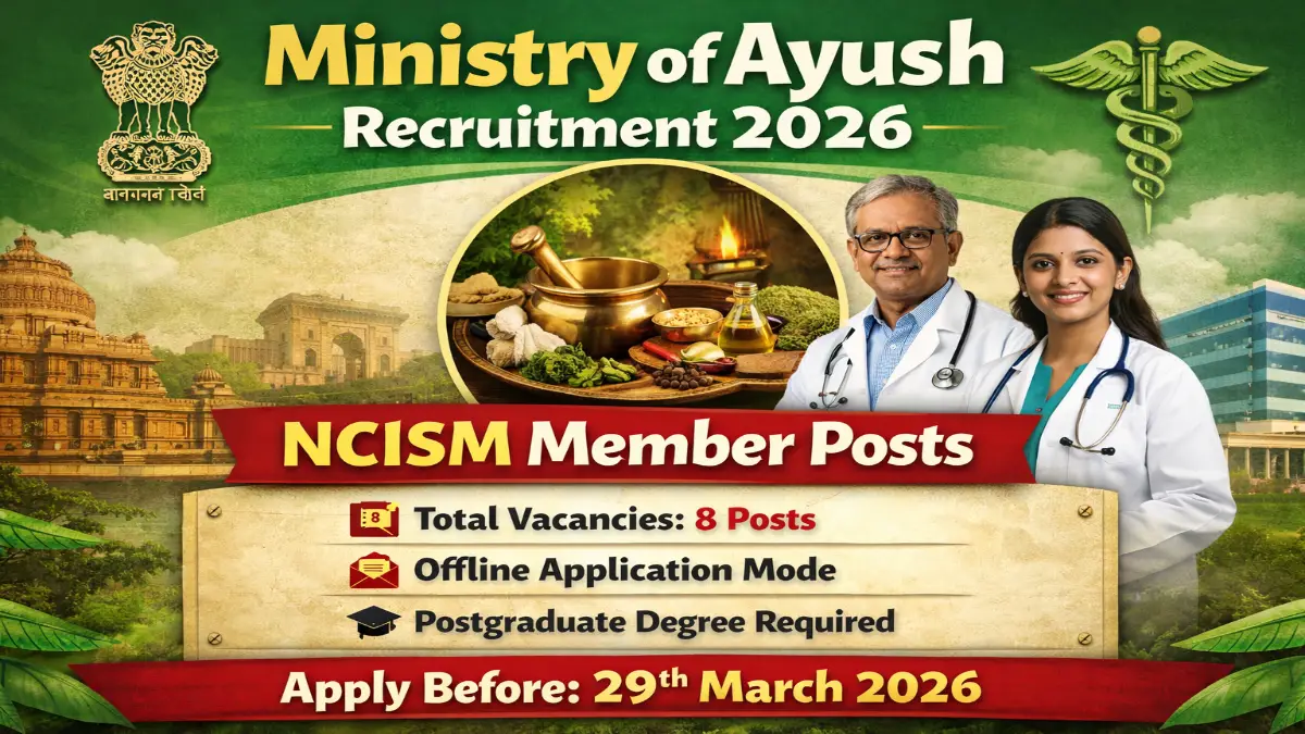 Ministry of Ayush Recruitment 2026 – Apply Member 08 Post 3 Ministry of Ayush Member Offline Form