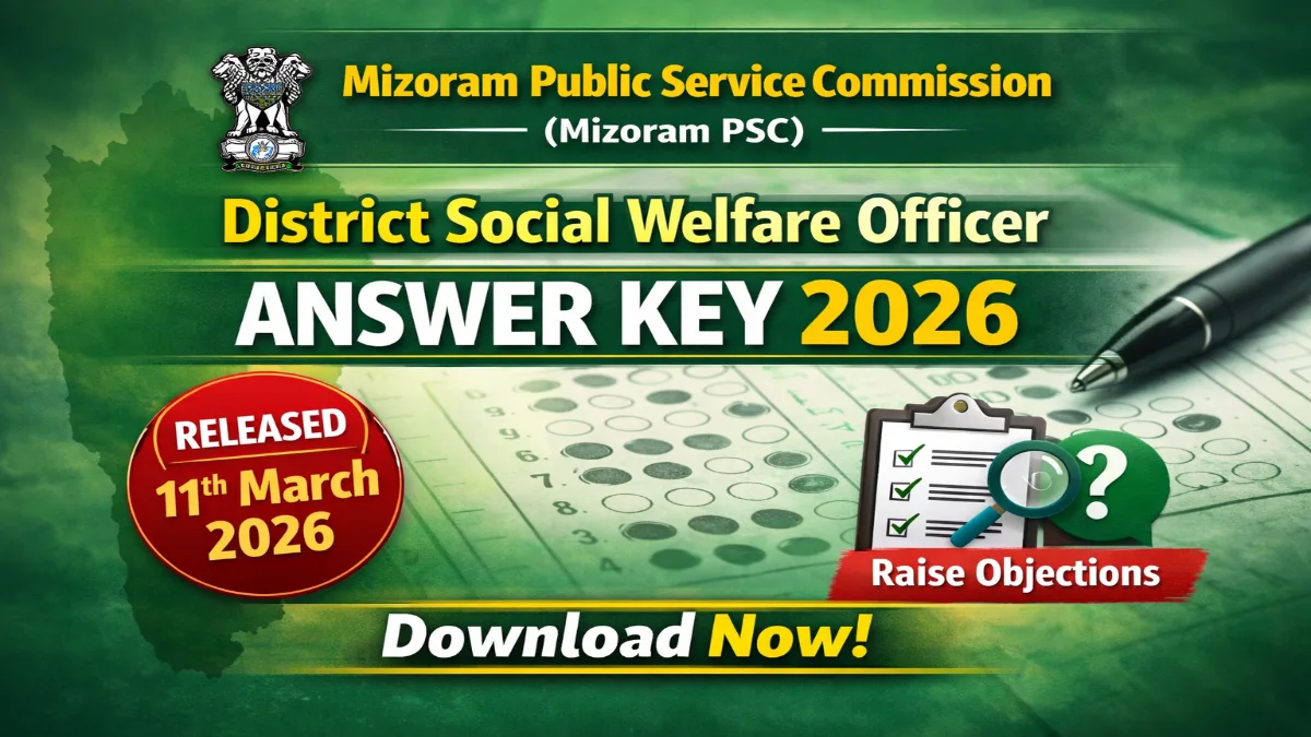 Mizoram PSC DSWO Answer Key