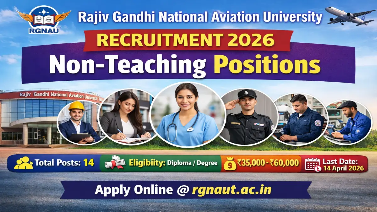 RGNAU Recruitment 2026 – Apply Online 14 Non Teaching Posts 3 RGNAU Non-Teaching Recruitment 2026