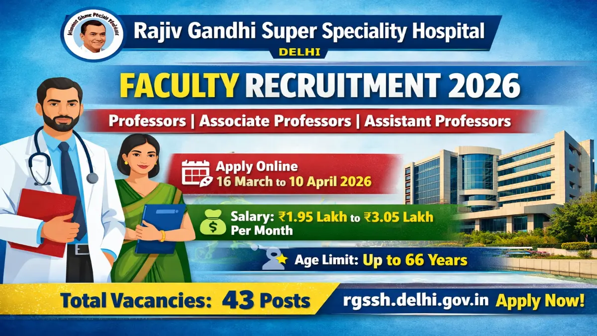 RGSSH Faculty Recruitment 2026