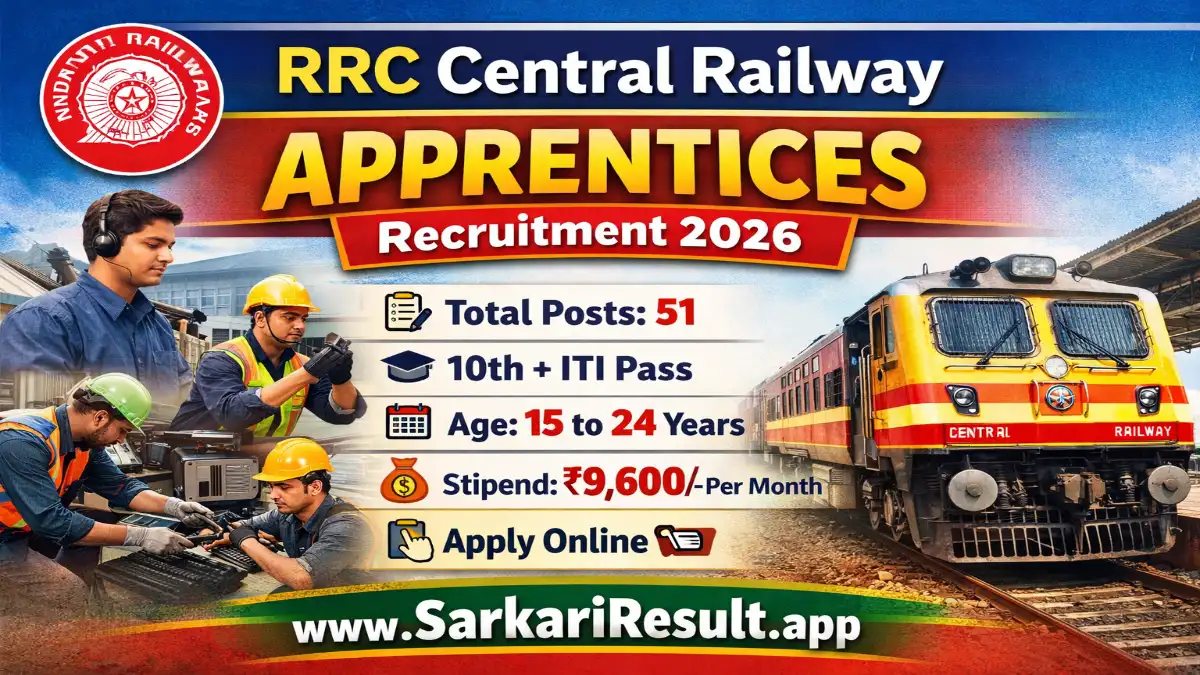 RRC Central Railway Apprentices Recruitment 2026