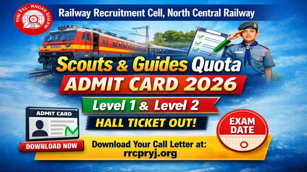 RRC NCR Scouts and Guides Quota Admit Card 2026 Out Direct Link 3 RRC NCR Scouts and Guides Quota Admit Card 2026