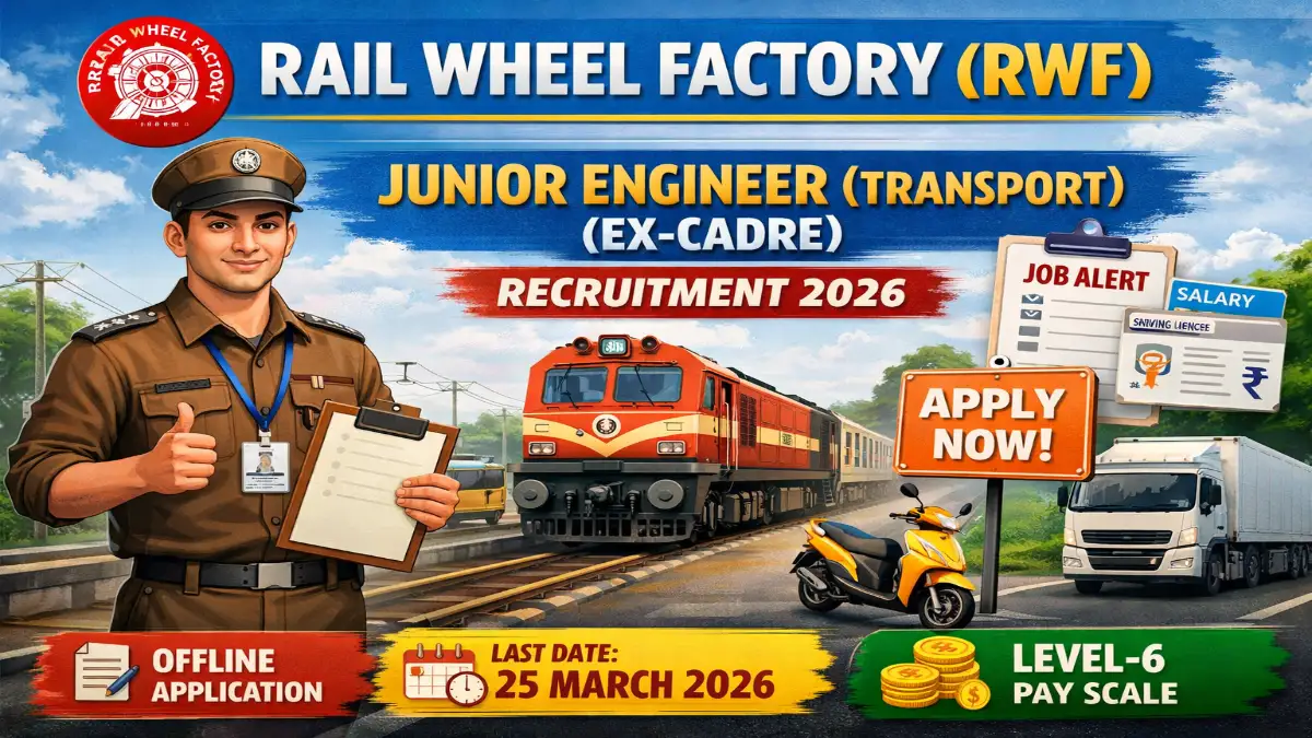 RWF Junior Engineer Recruitment 2026