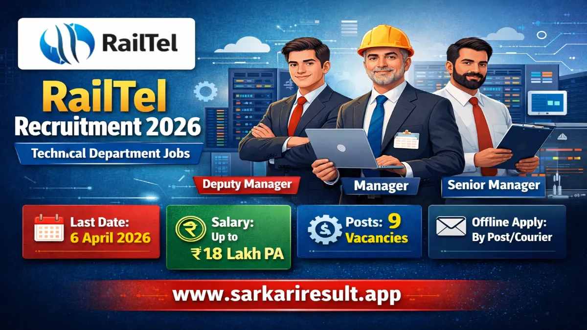 RailTel Recruitment 2026 – Manager, Deputy Manager and Other Posts 3 RailTel Recruitment 2026