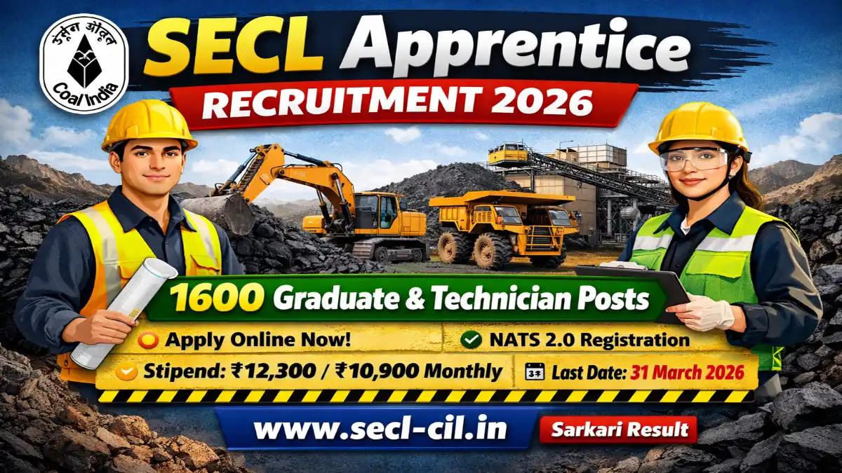 SECL Apprentice Posts Recruitment 2026