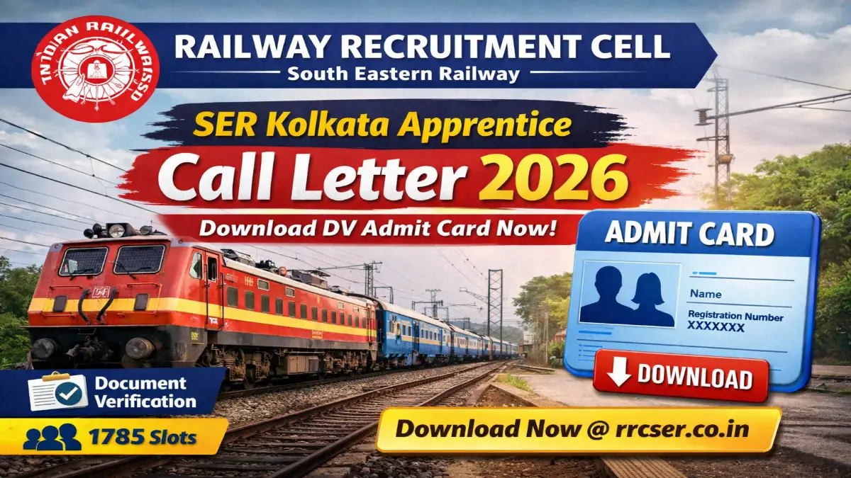 SER Kolkata Apprentice Call Letter 2026