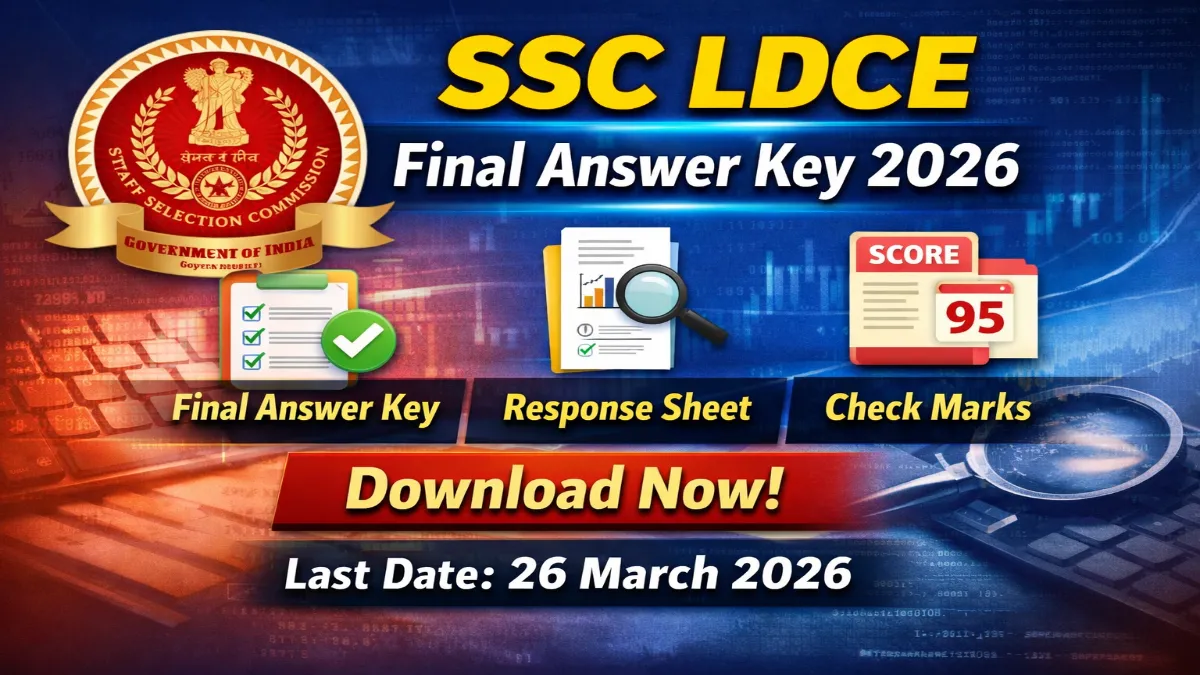 SSC LDCE Final Answer Key 2026