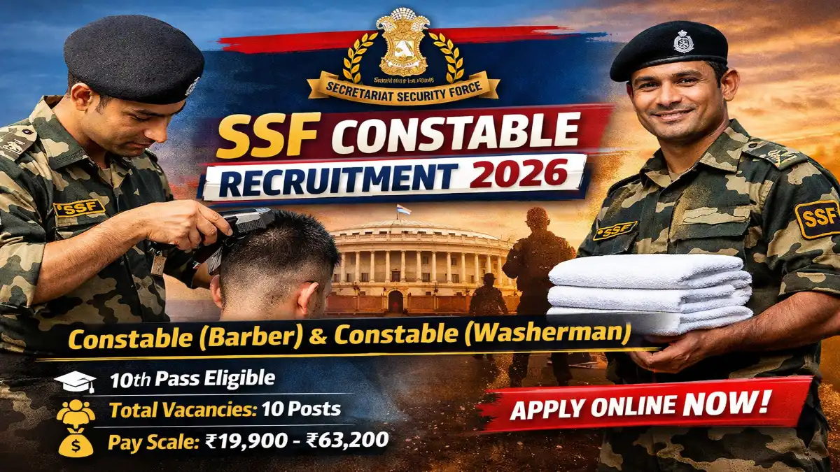SSF Constable Recruitment 2026