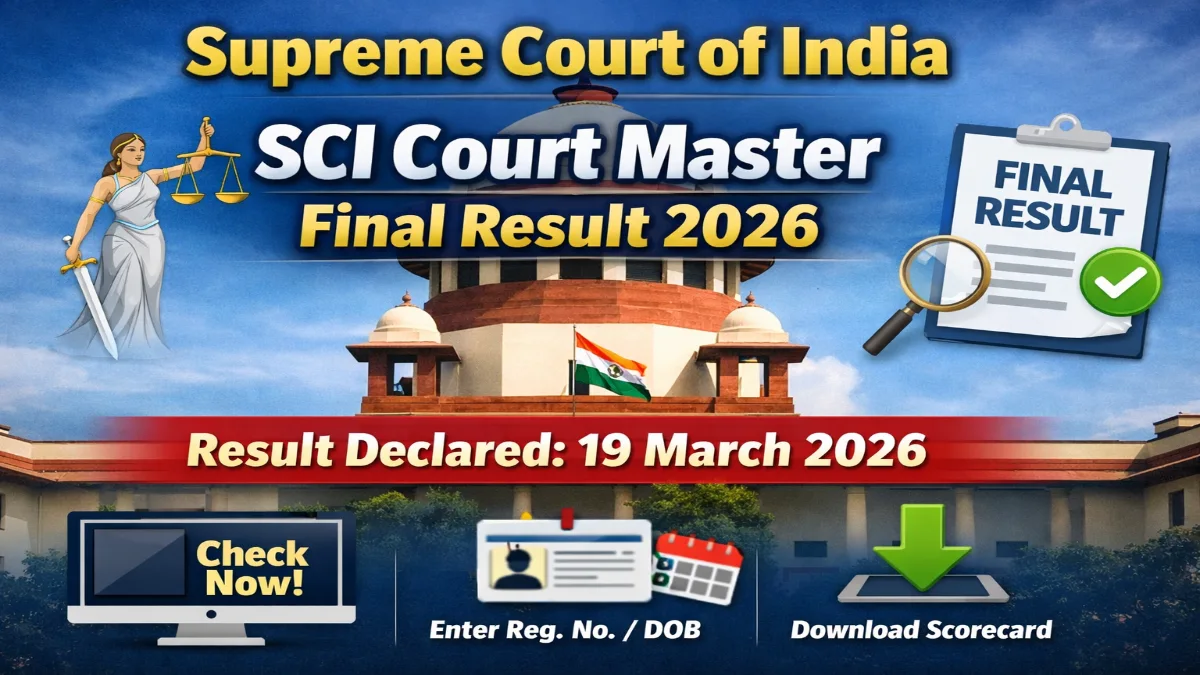 Supreme Court SCI Court Master Final Result 2026