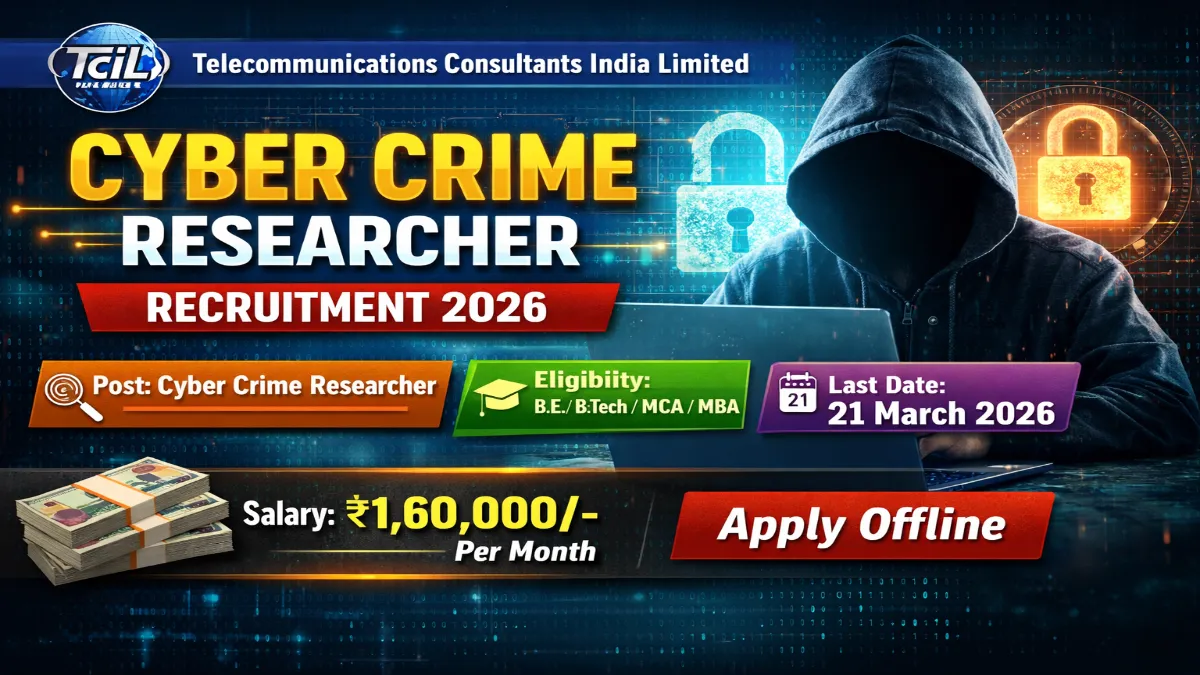 TCIL Cyber Crime researcher Telecom & IoT Recruitment 2026 – Apply Now 3 TCIL Cyber Crime Researcher Recruitment 2026