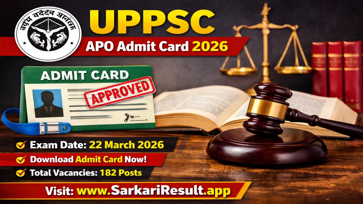 UPPSC APO Admit Card 2026