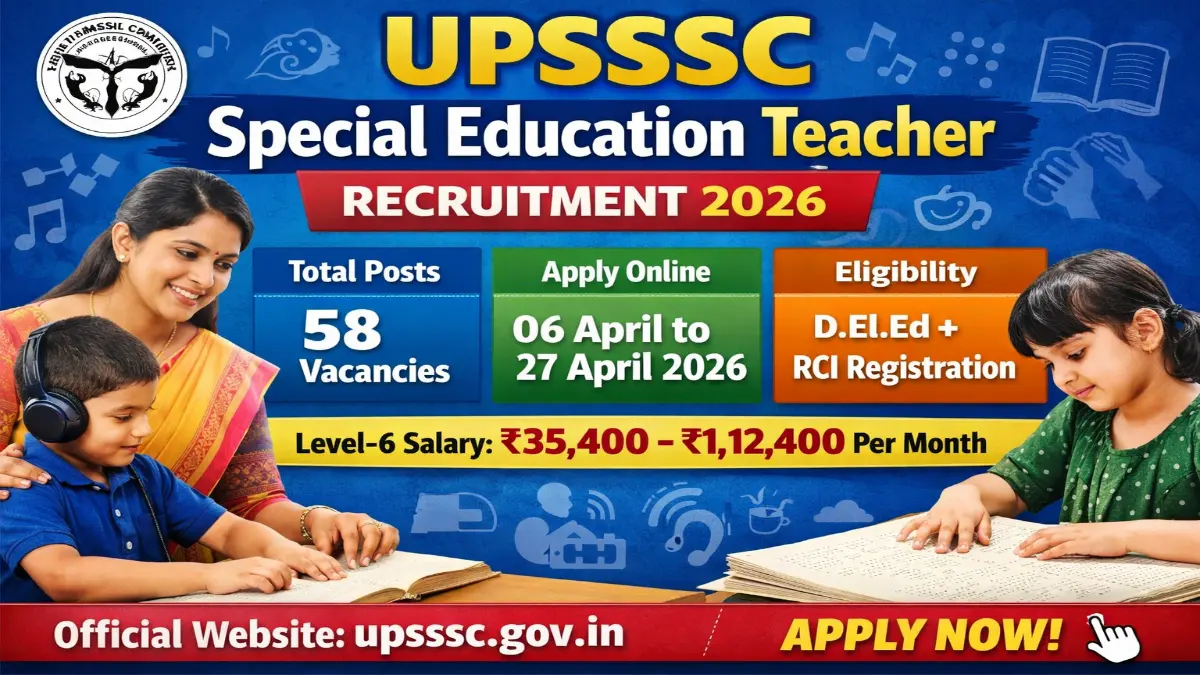 UPSSSC Special Education Teacher Recruitment 2026