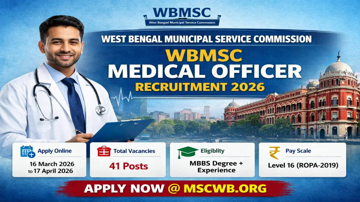 WBMSC Medical Officer Recruitment 2026